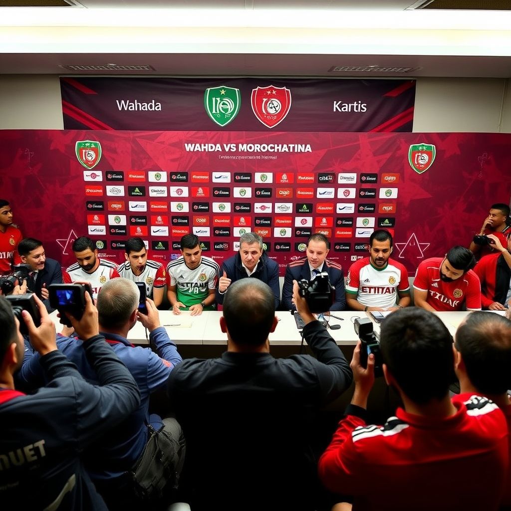 开云下载-摩洛哥瓦赫达赛前发布会：全队信心满满迎战卡尔蒂斯